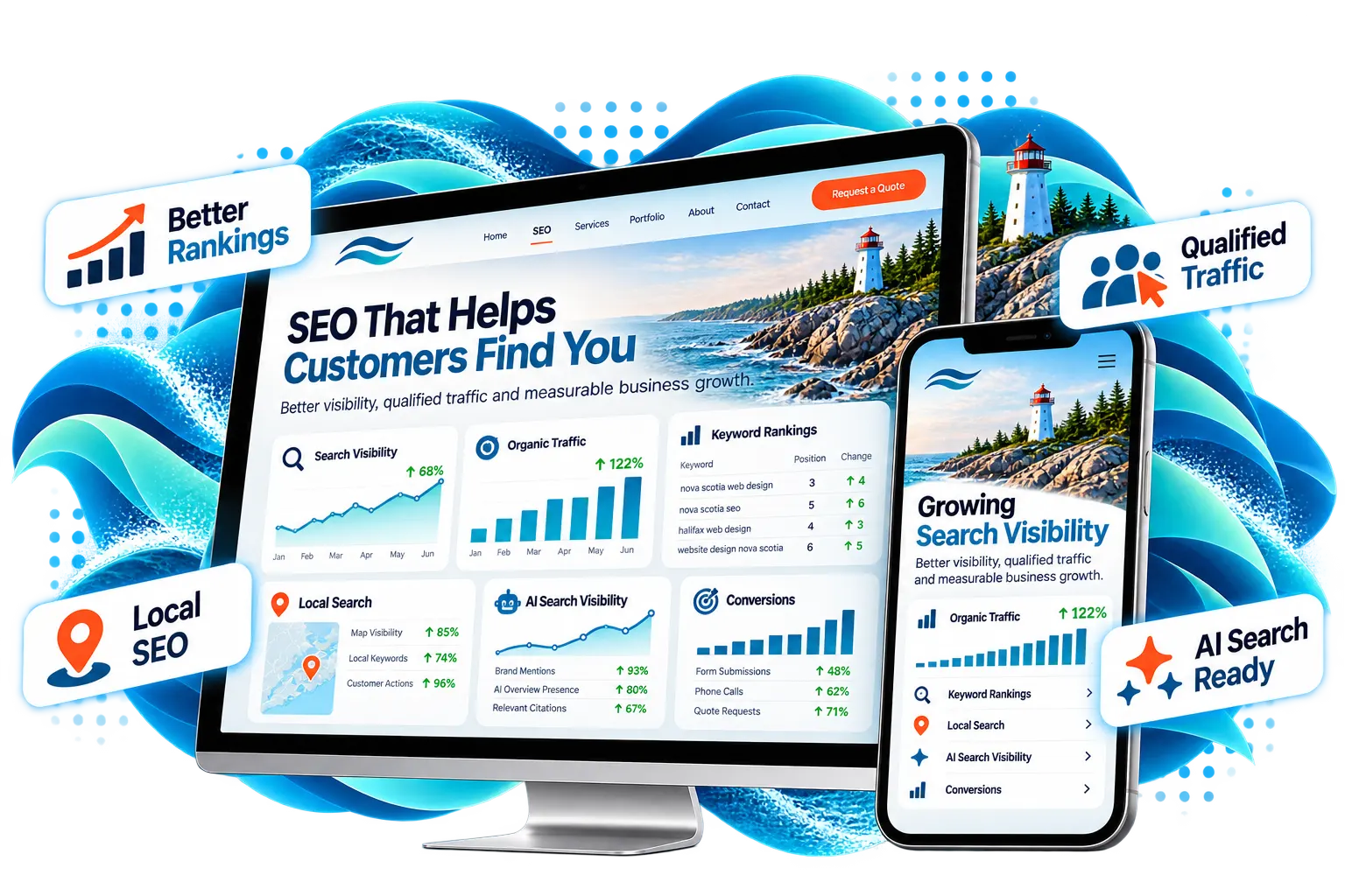 SEO and AI search visibility services from Nova Scotia Design