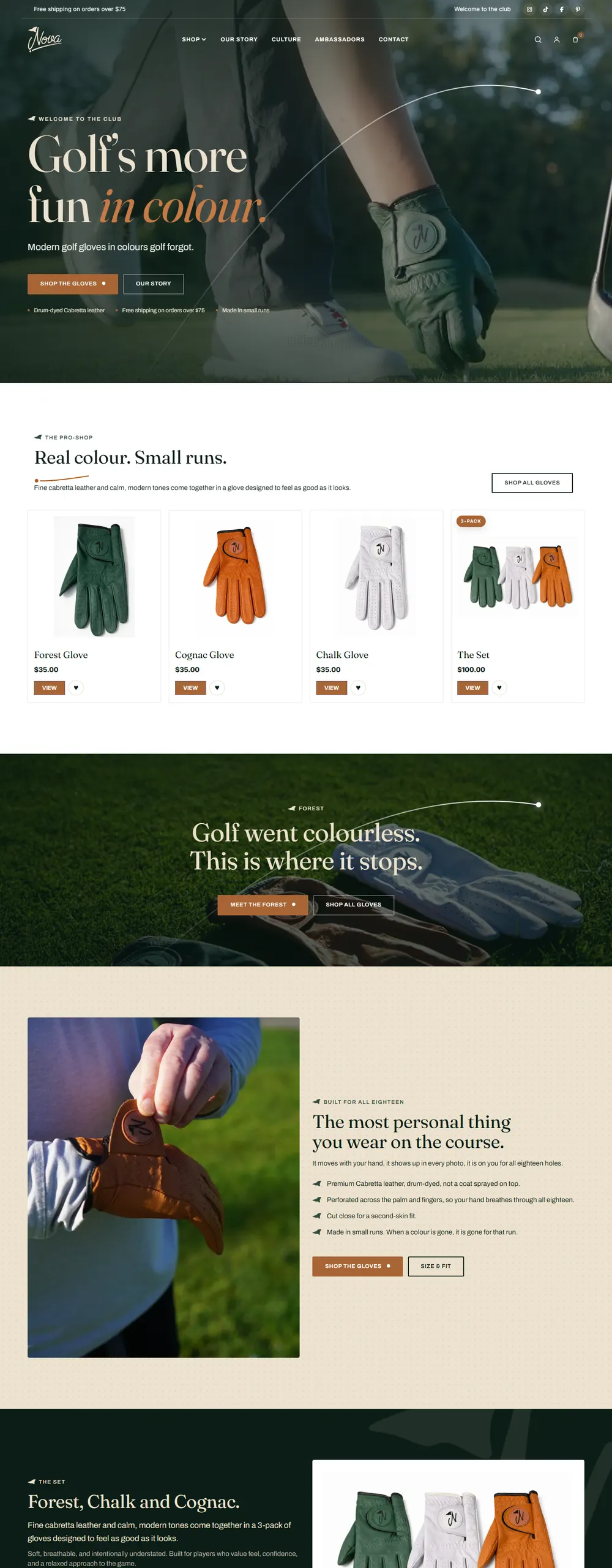 Nova Golf Club website