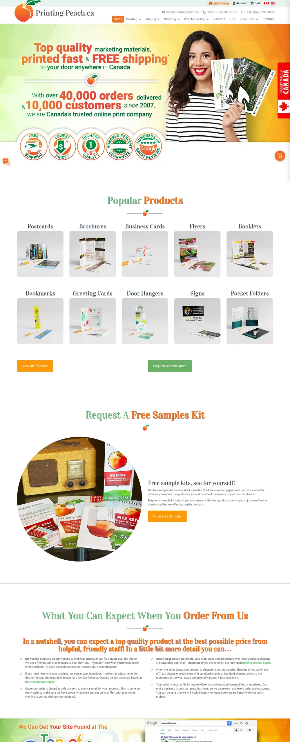 Printing Peach website